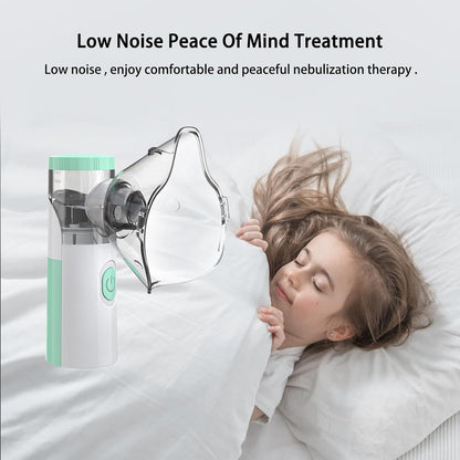 جهاز نيبولايزر محمول صغير – علاج سريع وهادئ للأطفال والكبار – يعمل بالبطارية أو USB