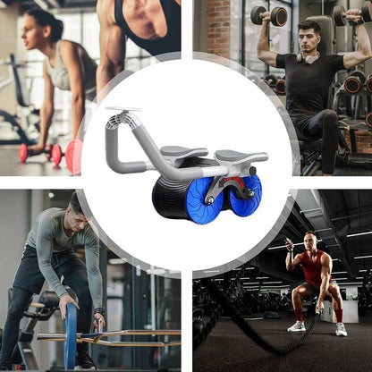 2-in-1 Abs Roller Wheel for Workouts عجلة البطن المزدوجة 2 في 1 للتمارين الرياضية